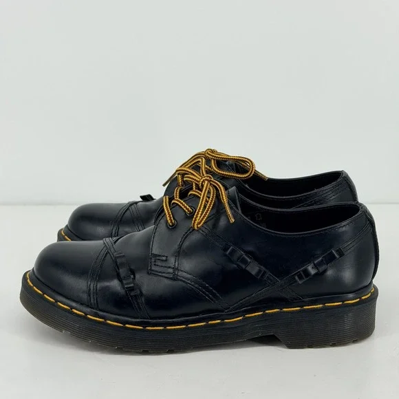 Dr. Martens 1461 Bow Oxford Shoe Women 7 Black Leather Low Top 3 Eye Lace Up